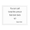 You just can't beat the person that ever gives up - Babe Ruth - Matte Paper Framed Poster Motivational quotes 7852665
