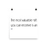 The most valuable gift you can receive is an honest friend. - Paper Poster Motivational quotes 7851467