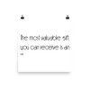 The most valuable gift you can receive is an honest friend. - Paper Poster Motivational quotes 7851467