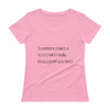 Sometimes it takes a good fall to really know where you stand. - Ladies Sheer Scoopneck T-Shirt Motivational quotes 7853061