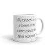 My biggest fear is being in the same place this time next year. - White Glossy Mug Motivational quotes 7851872