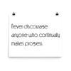 Never discourage anyone who continually makes progress. - Paper Poster Motivational quotes 7851841