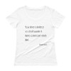 Your time is limited, so don't waste it living someone else's life! - Steve Jobs - Ladies Sheer Scoopneck T-Shirt Motivational quotes 7852677
