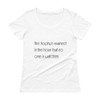 The trophy is earned in the hours that no one is watching. - Ladies Sheer Scoopneck T-Shirt Motivational quotes 7852946