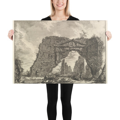 Remains of a covered portico, or a cryptoportiucus, in a villa of Domitian, five miles outside Rome on the Frascati road, from Vedute di Roma (Roman Views) - Giovanni Battista Piranesi - ca. 1766 - Photo Paper Poster Museum quality 7747622