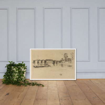 Fulham (Chelsea) - James McNeill Whistler - late 19th or 20th century - Matte Paper Framed Poster Museum quality 7742073