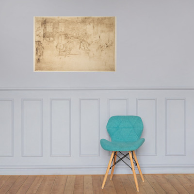 Glass Furnace: Murano (Murano – Glass Furnace) - James McNeill Whistler - 1879–80 - Paper Poster Museum quality 7738533