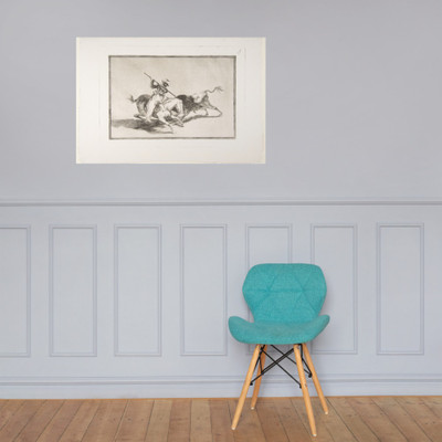 Plate 5 from 'The Tauromaquia': The spirited Moor Gazul is the first to spear bulls according to the rules - Goya (Francisco de Goya y Lucientes) - 1816 - Photo Paper Poster Museum quality 7739131