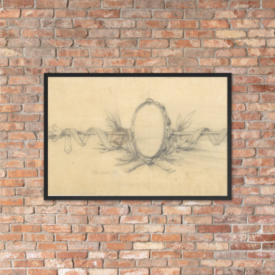 Design for Cartouche - Anonymous, French, 18th century - 18th century - Photo Paper Framed Poster Museum quality 7738784