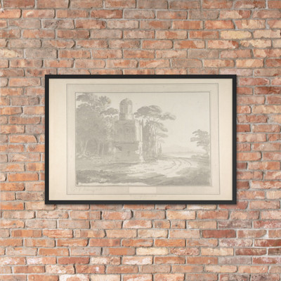 Italian Landscape with a Tomb - Sir George Howland Beaumont - 1783 - Photo Paper Framed Poster Museum quality 7744647