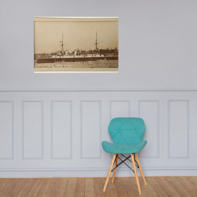 Australia, Great Britain, from the Famous Ships series (N50) for Virginia Brights Cigarettes - Allen & Ginter - 1895 - Paper Poster Museum quality 7723843