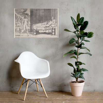 Lycaon Transformed into a Wolf - Agostino Veneziano (Agostino dei Musi) - dated 1524 - Photo Paper Poster Museum quality 7745023