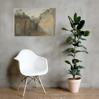 Entrance to the Grotto of Posillipo, Naples - John "Warwick" Smith - 1778–79 - Photo Paper Poster Museum quality 7741645