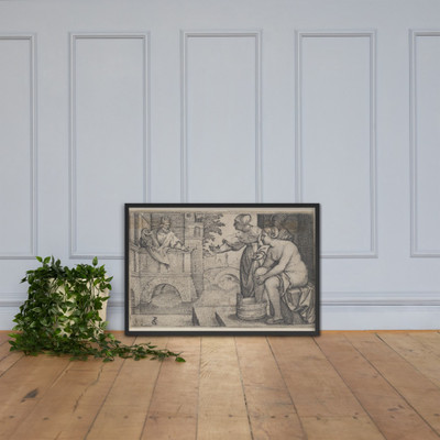 David and Bathsheba - Georg Pencz - Matte Paper Framed Poster Museum quality 7743922