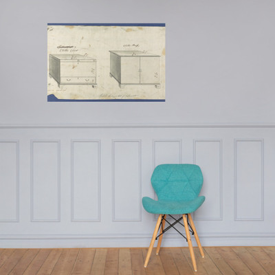 Clothes Chest and Clothes Press, from Chippendale Drawings, Vol. II - Thomas Chippendale - 1754 - Paper Poster Museum quality 7724663