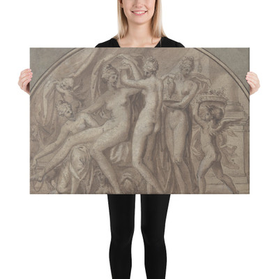 The Toilet of Venus - Anonymous, French, School of Fontainebleau, 16th century - Canvas Museum quality 7744847