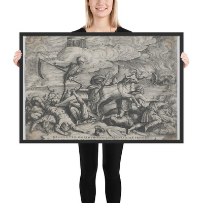 The Triumph of Death on Time, from The Triumph of Petrarch - Georg Pencz - Photo Paper Framed Poster Museum quality 7743982