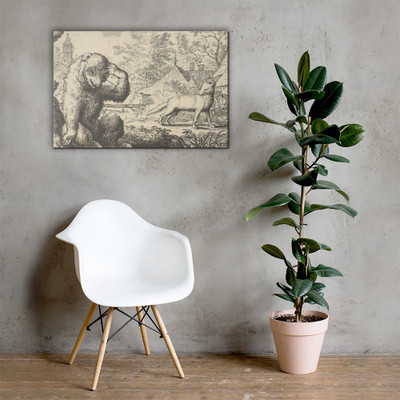 Renard Makes Fun of the Bear from Hendrick van Alcmar's Renard The Fox - Allart van Everdingen - 1650–75 - Canvas Museum quality 7741325