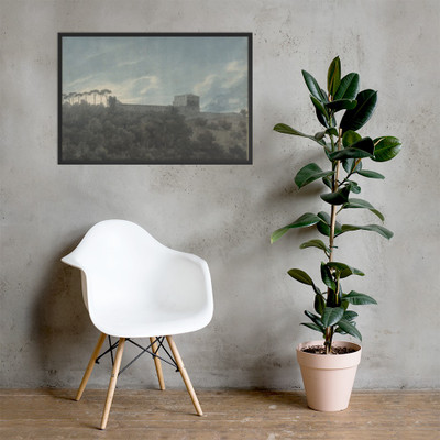 View of the Villa Lante on the Janiculum in Rome - John Robert Cozens - 1782–83 - Matte Paper Framed Poster Museum quality 7744038