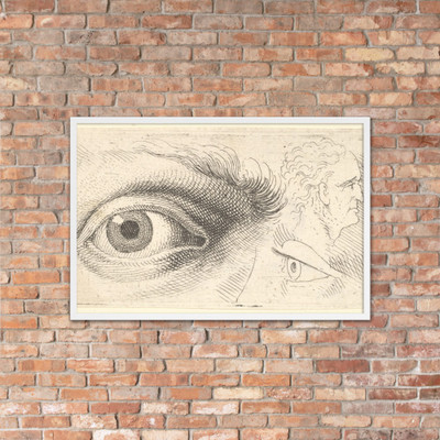 Two eyes and two heads - Wenceslaus Hollar - 1644–52 - Photo Paper Framed Poster Museum quality 7741226