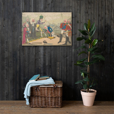 The Ceremony of Investiture of My L**d S**m**th with the Order of Cabbage-hood - J. Lewis Marks - ca. June 1819 - Canvas Museum quality 7746784