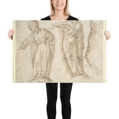 Studies for the Standing Figure of a Bearded Man - Anonymous, Italian, 16th century - 1530–50 - Photo Paper Poster Museum quality 7744809