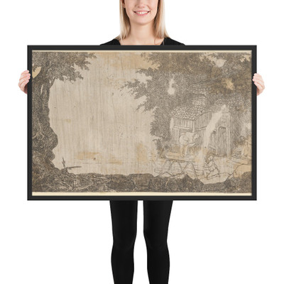 St. Joseph Charpentier (St. Joseph, Carpenter) - Rodolphe Bresdin - 19th century - Matte Paper Framed Poster Museum quality 7747840