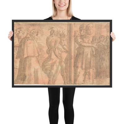 Study of a Scene of Martyrdom - Anonymous, Italian, 16th century - 16th century - Matte Paper Framed Poster Museum quality 7743207