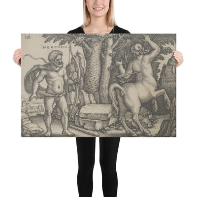 Hercules Killing Nessus from The Labors of Hercules - Sebald Beham - 1542 - Canvas Museum quality 7705370