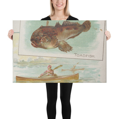 Toadfish, from Fish from American Waters series (N39) for Allen & Ginter Cigarettes - Allen & Ginter - 1889 - Canvas Museum quality 7742409