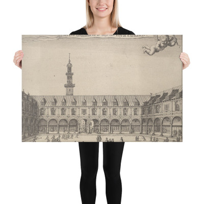 Byrsa Londinensis vulgo the Royal Exchange (Royal Exchange, London) - Wenceslaus Hollar - 1645–47 - Canvas Museum quality 7740172