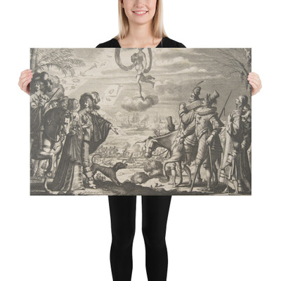 Fortune Favoring France (La Fortune de la France) - Abraham Bosse - ca. 1635–37 - Canvas Museum quality 7725121