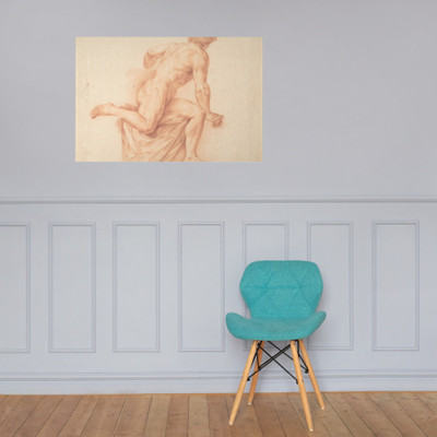 Nude Study - Anonymous, Italian, 18th century - 1768 - Paper Poster Museum quality 7742148
