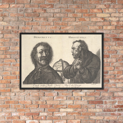 Democritus and Heraclitus - Wenceslaus Hollar - 1650–60 - Photo Paper Framed Poster Museum quality 7738903