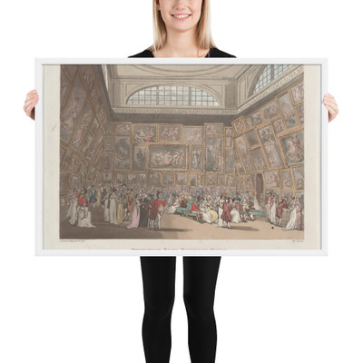 Exhibition Room, Somerset House - Thomas Rowlandson - January 1, 1808 - Matte Paper Framed Poster Museum quality 7738360