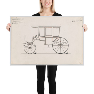 Coach Rockaway #3158 - Brewster & Co. - 1875 - Photo Paper Poster Museum quality 7739762