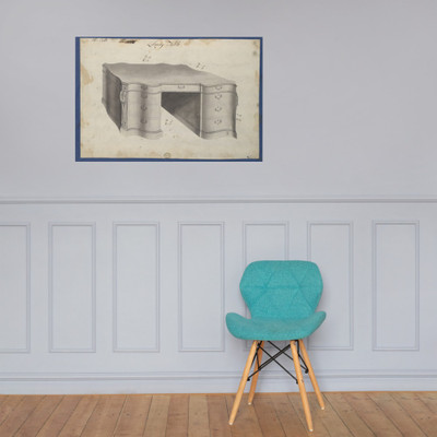 Library Table, from Chippendale Drawings, Vol. II - Thomas Chippendale - 1753 - Photo Paper Poster Museum quality 7748236