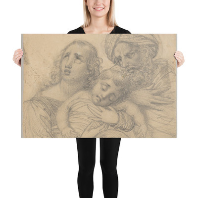 A Woman and a Turbaned Man in Despair with a Young Child - François Joseph Navez - 1807–69 - Photo Paper Poster Museum quality 7738910