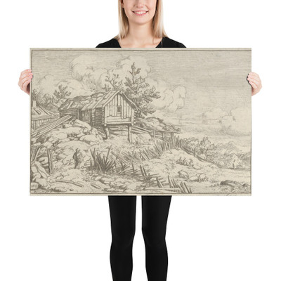 The Man near the Entry of the Ruinous Hedge - Allart van Everdingen - 17th century - Paper Poster Museum quality 7724416