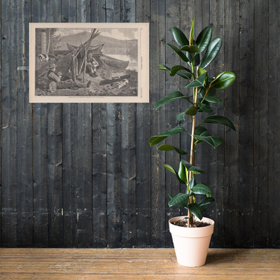 Camping Out in Adirondacks (Harper's Weekly, Vol. XVIII) - Winslow Homer - November 7, 1874 - Paper Poster Museum quality 7738836