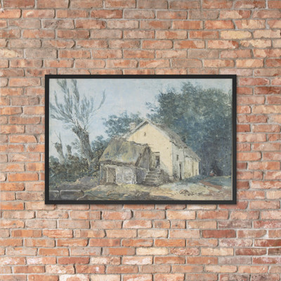 Landscape – Cottage in a Wood - Anonymous, French, 18th century - 18th century - Matte Paper Framed Poster Museum quality 7746397