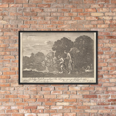 Tobias and the angel - Wenceslaus Hollar - 1644–52 - Matte Paper Framed Poster Museum quality 7739953