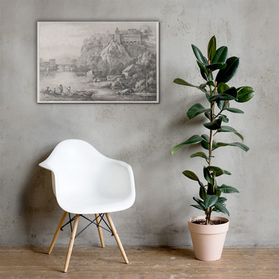 View of the Convent of the Barefooted Carmelites at Lyon - Jean Jacques de Boissieu - 1807 - Canvas Museum quality 7745777