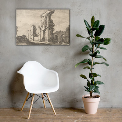 St. Croix de Jerusalem - Wenceslaus Hollar - 1650 - Canvas Museum quality 7740102