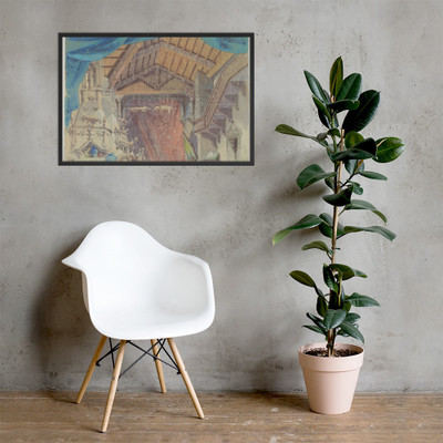 Theatre set with alchemist's workshop - Anonymous, German, 19th century - 19th century (?) - Matte Paper Framed Poster Museum quality 7738725