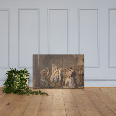 Joan of Arc Imprisoned in Rouen - Pierre Henri Revoil - 1819 - Canvas Museum quality 7704788