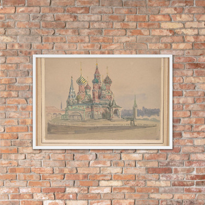 Vassili Blagennoi, Moscow - Anonymous, Russian, 19th century - 19th century - Matte Paper Framed Poster Museum quality 7744237