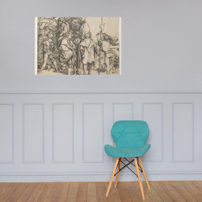 Five Foot Soldiers and a Mounted Turk - Albrecht Dürer - ca. 1495 - Photo Paper Poster Museum quality 7747806