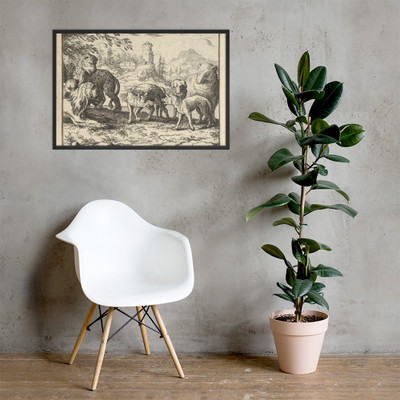 Renard is Sentenced to Death from Hendrick van Alcmar's Renard The Fox - Allart van Everdingen - 1650–75 - Photo Paper Framed Poster Museum quality 7725031