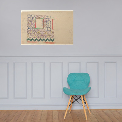 A Wall Decorated in Spanish Tiles - Eugène Delacroix - 1832 - Paper Poster Museum quality 7745045